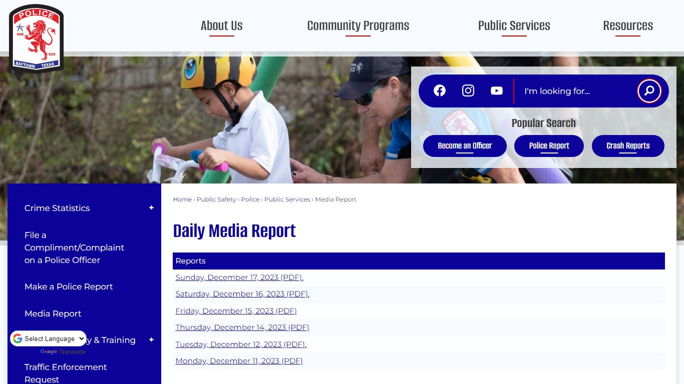 Daily Media Report | Baytown, TX