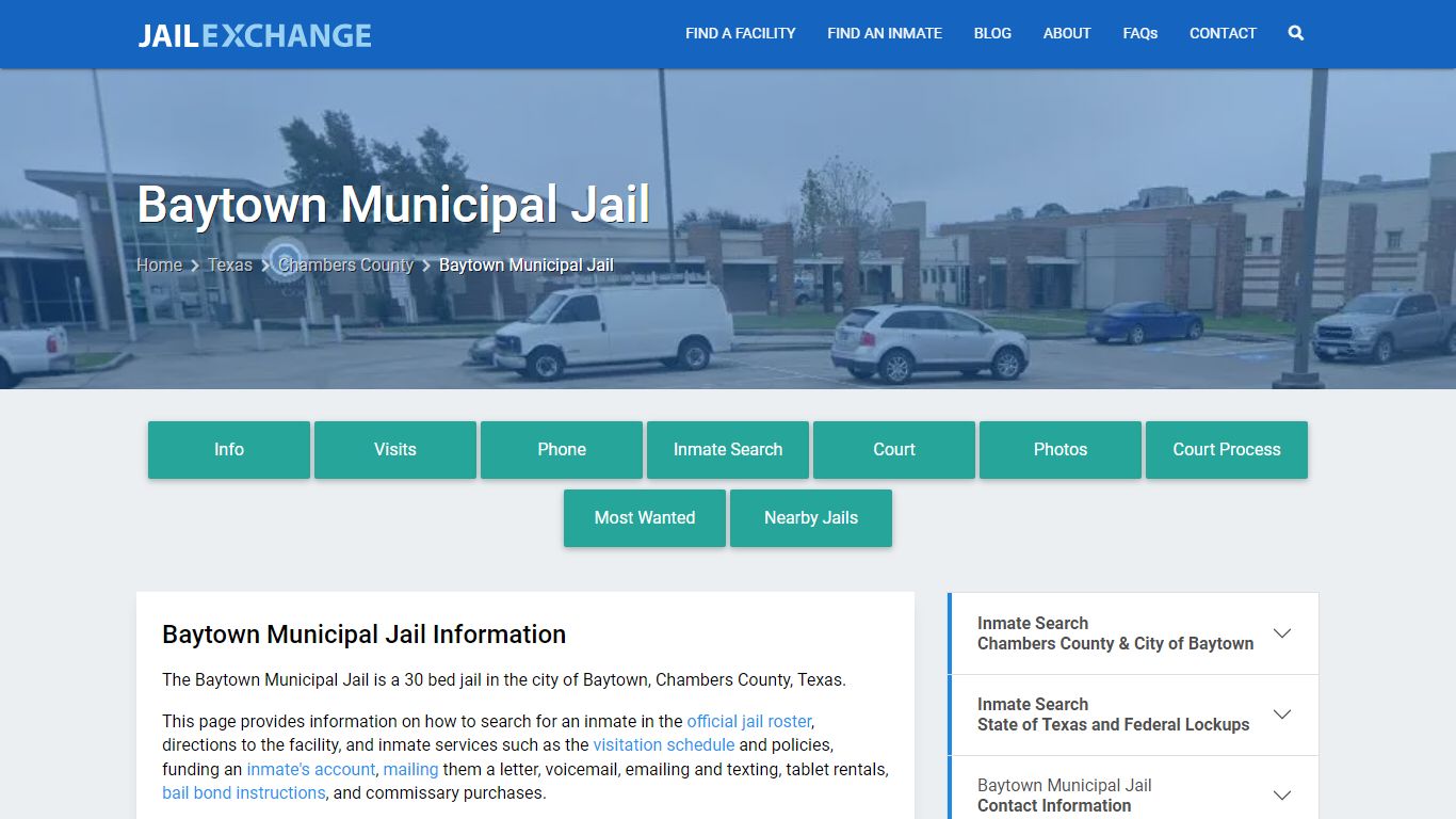 Baytown Municipal Jail, TX Inmate Search, Information